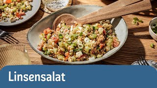 Linsensalat mit Feta und Tomaten 🥗🍅  REWE Deine Küche [upl. by Dodds]