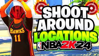 BEST LOCATIONS TO PRACTICE YOUR JUMPSHOT ON NBA 2k24  NBA 2k24 SHOOTING TIPS [upl. by Idonna611]