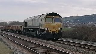 020422 Class 66 Freightliner 66546  Crewe Basford Hall to Llandudno Junction Engineering Train [upl. by Ahsile]