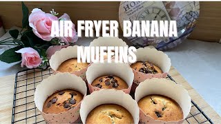 Air Fryer Banana Muffinsbananamuffin airfryer bananacake [upl. by Ioves]