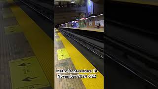 Metro Bonaventure 14 November 2024 622 montreal stm downtownmontreal canada [upl. by Rebmeced]