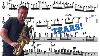 Baptiste Herbin on Tears  Eb Transcription [upl. by Ynamad]