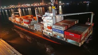 After Docking How the MCC Gigantes Maersk Line Ship Unloads and Loads Containers [upl. by Jasper677]