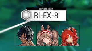 Arknights RIEX8 CM  3 Op Clear [upl. by Ananna]