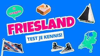 Provincie Friesland  Test je kennis  Topografieles quiz [upl. by Schmeltzer]