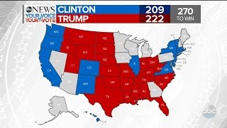 Trump Wins Florida Clinton Wins Washington  2016 Election Results [upl. by Annadiana67]