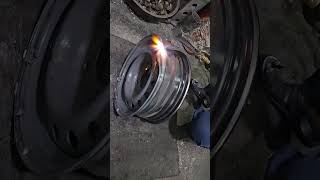 Alloy Wheel repair shortsvideo viral [upl. by Aissatsan]