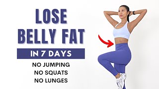 LOSE BELLY FAT in 7 Days🔥 40min Belly Fat Loss Workout  All Standing Workout Knee Friendly [upl. by Evered]