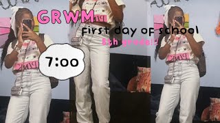 GRWM first day of school   school vlog 8th grade [upl. by Streeter]