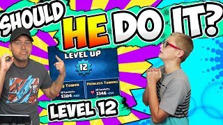 MY SON WANTS to GO TO LEVEL 12 IS HE READY Clash ROyale [upl. by Semreh]