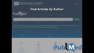 PubMed Find Articles By Author [upl. by Loring]