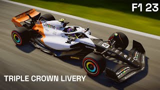 UNLOCKING THE NEW TRIPLE CROWN LIVERY ON F1 23 MAX DIFFICULTY  McLaren Anniversary Event [upl. by Naget961]