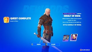 Fortnite Complete Geralt of Rivia Quests Guide  How to Unlock Geralt of Rivia [upl. by Battat220]