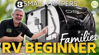 3 Small Camper Trailers for Beginner Families in 2024 [upl. by Raclima]