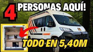 ✅ Furgoneta CAMPERIZADA para 4 PERSONAS en SOLO 540m Citroen Jumper L2H2 🚐🔧 VAN TOUR 216 [upl. by Elbys]