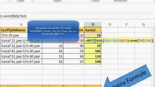 Excel  Hoe Bereken ik het aantal personen in een leeftijdsklasse Interval Functie [upl. by Laud]