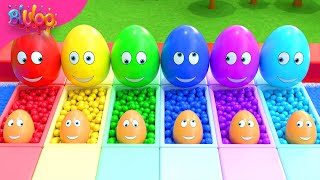 Surprise Eggs Kids Song  BluLoo Nursery Rhymes amp Kids Songs [upl. by Wilmer]