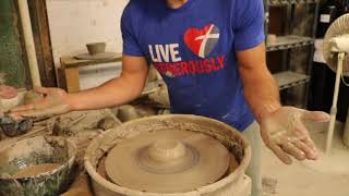 5 steps to CENTERING CLAY on the wheelfor beginners [upl. by Adnilev451]