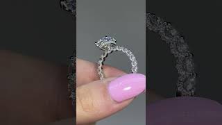 45ct Elongated Cushion UShape Diamond Engagement Ring  quotErinnquot [upl. by Debi]