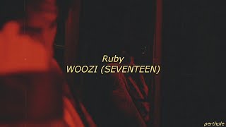 woozi seventeen  ruby lyrics [upl. by Inor]