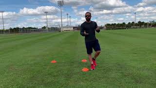 Cone drills  Agility Footwork Speed and Explosiveness [upl. by Naliorf]