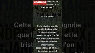 Le chagrin est égoïste et ne peut recevoir de remède de ce qui ne le touche pas  Marcel Proust [upl. by Lister]