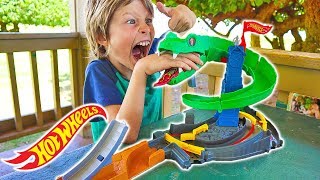 Hot Wheels City COBRA CRUSH ATTACK Toy Cars Set Unboxing  Giveaway [upl. by Ennovehs]