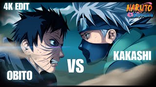 Kakashi Vs Obito Naruto 4k edit [upl. by Atnohsal]