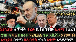 ኔታኒያሁ ድጋሚ ለጥቂት አመለጡ  እስራኤል በክሩዝ ሚሳይል ማእበል ተመታች  የኢራን ከባድ ውሳኔ  Ethio Media  Ethiopian News [upl. by Ahtnamys]