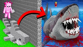 I Cheated With MEGLAODON SHARK in Minecraft Build Battle [upl. by Ahoufe]