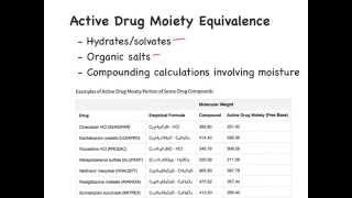 Active Drug Moiety Calculations [upl. by Yentyrb291]