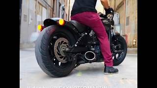 Indian Scout with Black Freedom Combat shorty 2 into 1 with Sculpted Black EndTip [upl. by Reeve]