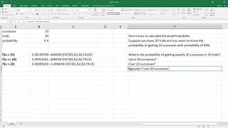 How to Calculate Binomial Probability in Excel HD [upl. by Rintoul24]