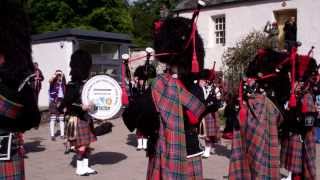 Pipe Band Highland Games Birnam Dunkeld Perthshire Scotland [upl. by Aduh]