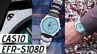 Casio Edifice EFRS108D Tiffany Watch Review [upl. by Ynnek]