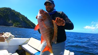 SNAPPERS ON THE REEF Hand Line Fishing For The Elusive Mutton  Trinidad Catch amp Cook  Caribbean [upl. by Gisser865]