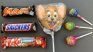 Asmr Lollipops Candies Gummy Candy and Chocolate [upl. by Novahc]