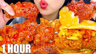 ASMR 1 HOUR EATING FRIED CHICKEN Eating Compilation [upl. by Regen161]