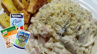 PINOYSTYLE CREAMY CARBONARA SECRET TO CREAMIEST CARBONARA [upl. by Crisey]