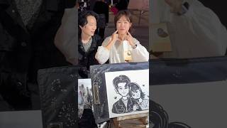 art artist paint draw portrait acrylicpainting picture tiktok caricature reaction couple [upl. by Zedekiah]