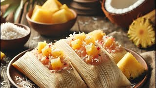 quotTamales Dulces  de piña🍍 con coco🥥 ¡Una Delicia Tradicional Mexicana [upl. by Trevor]