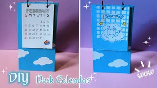 diy desk calendar 2024  diy kawaii calendar  how to make desk calendar  mini calendar [upl. by Fried]