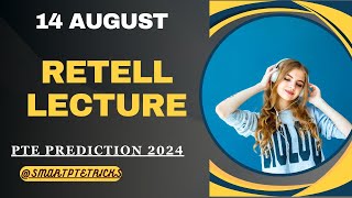 PTE RETELL LECTURE August 2024  Retell lecture Templates August 2024 [upl. by Murdoch]