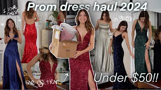 Under 50 Shein PROM DRESS Haul Prom 2024 [upl. by Annauqahs]