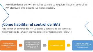 CONTPAQi® Contabilidad CONTROL DE IVA [upl. by Sucramaj]