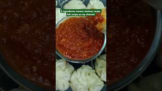 sirf 2 cheezon se banaiye momos ki chutneychicken momosmomos chutney yt shorts [upl. by Bandur]