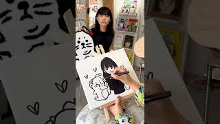 art artist paintdraw portrait acrylicpainting tiktokpainting reaction caricature [upl. by Krysta83]