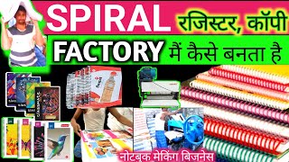 Spiral Copy Making  how to do spiral binding at home  spiral binding at home  notebook business [upl. by Welker]