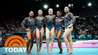 US women’s gymnastics team makes strong debut at Olympics [upl. by Pitarys]