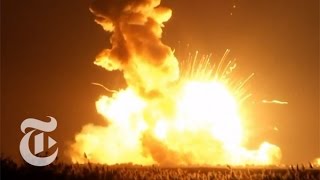 NASA Rocket Explodes on Launch  The New York Times [upl. by Tertius941]